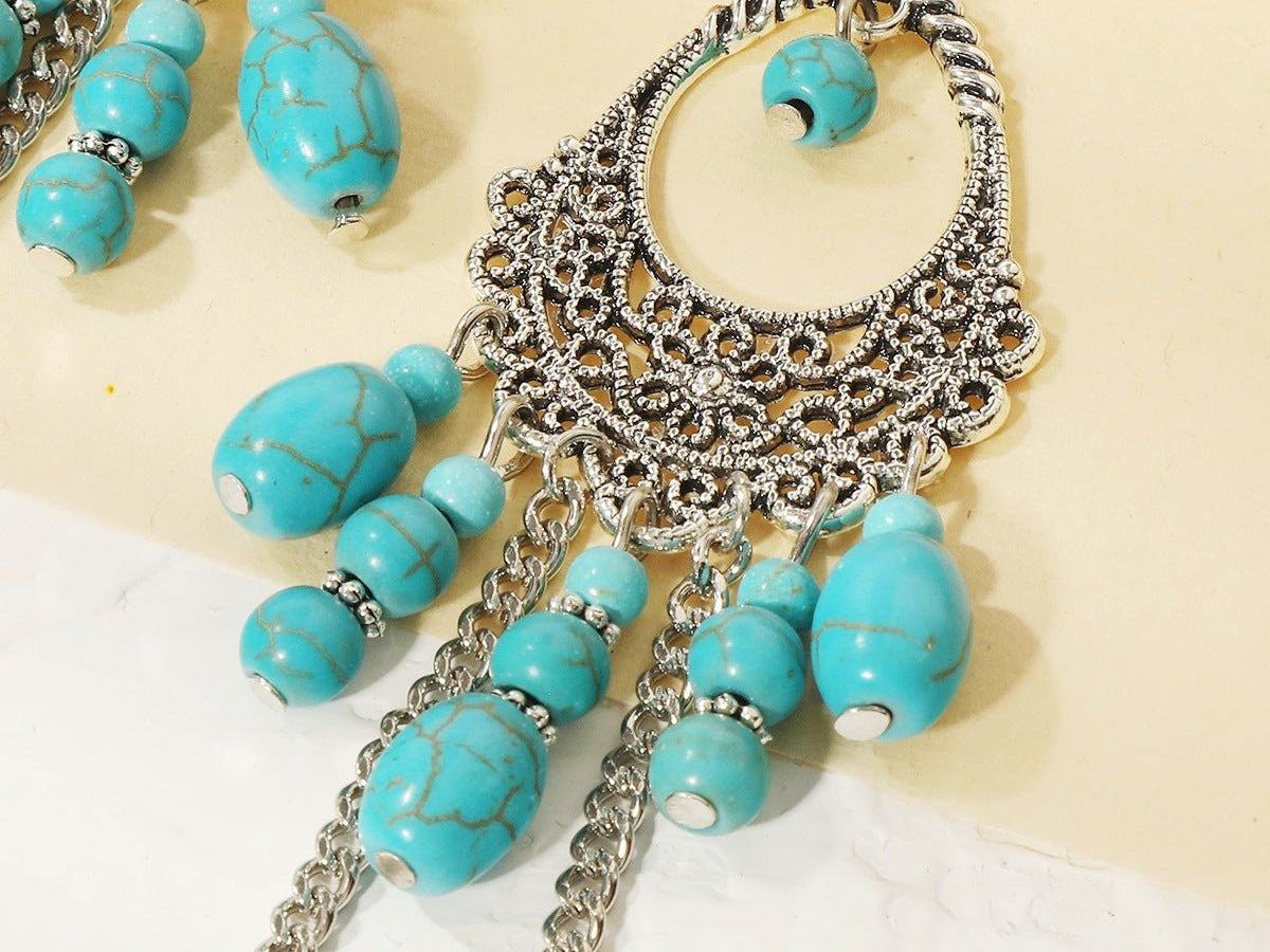 Why the Kosiner Boho Vintage Turquoise Earring Set is the Best Choice for Your Outfit - Kosinerjewelry