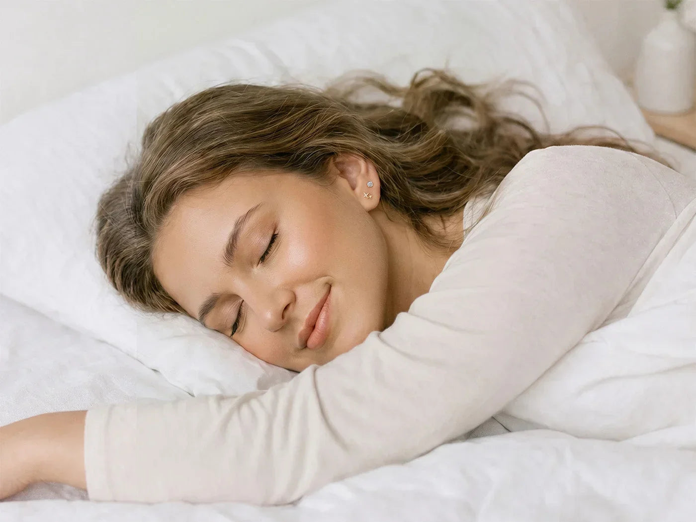 KOSINER best earrings for side sleepers with low-profile flatback studs for comfortable overnight wear