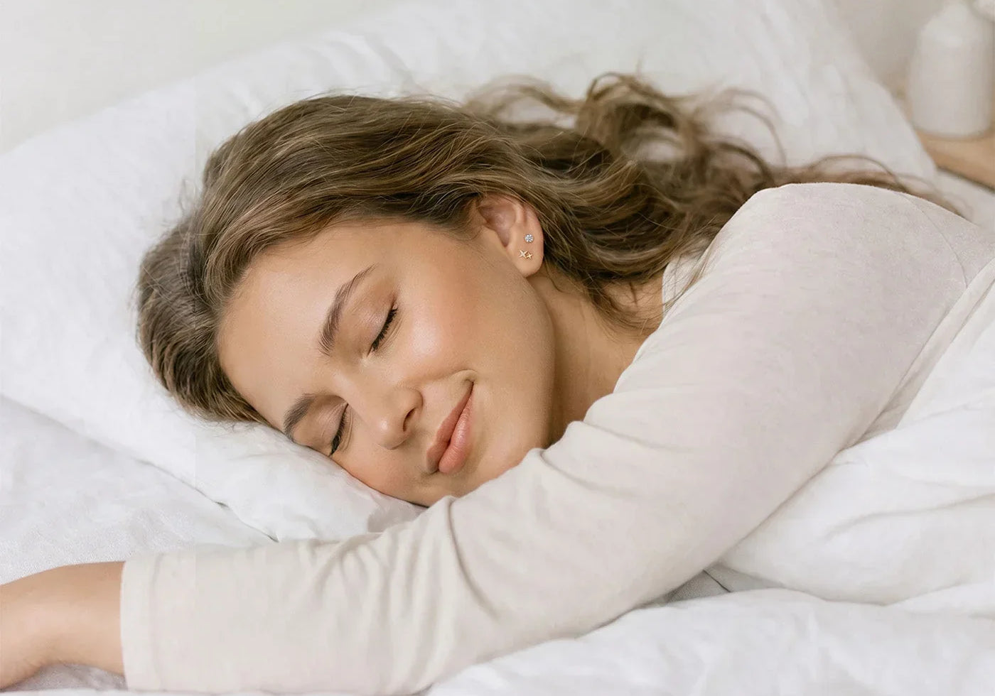 KOSINER best earrings for side sleepers with low-profile flatback studs for comfortable overnight wear