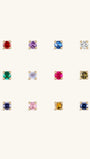 14K Solid Gold Birthstone Stud