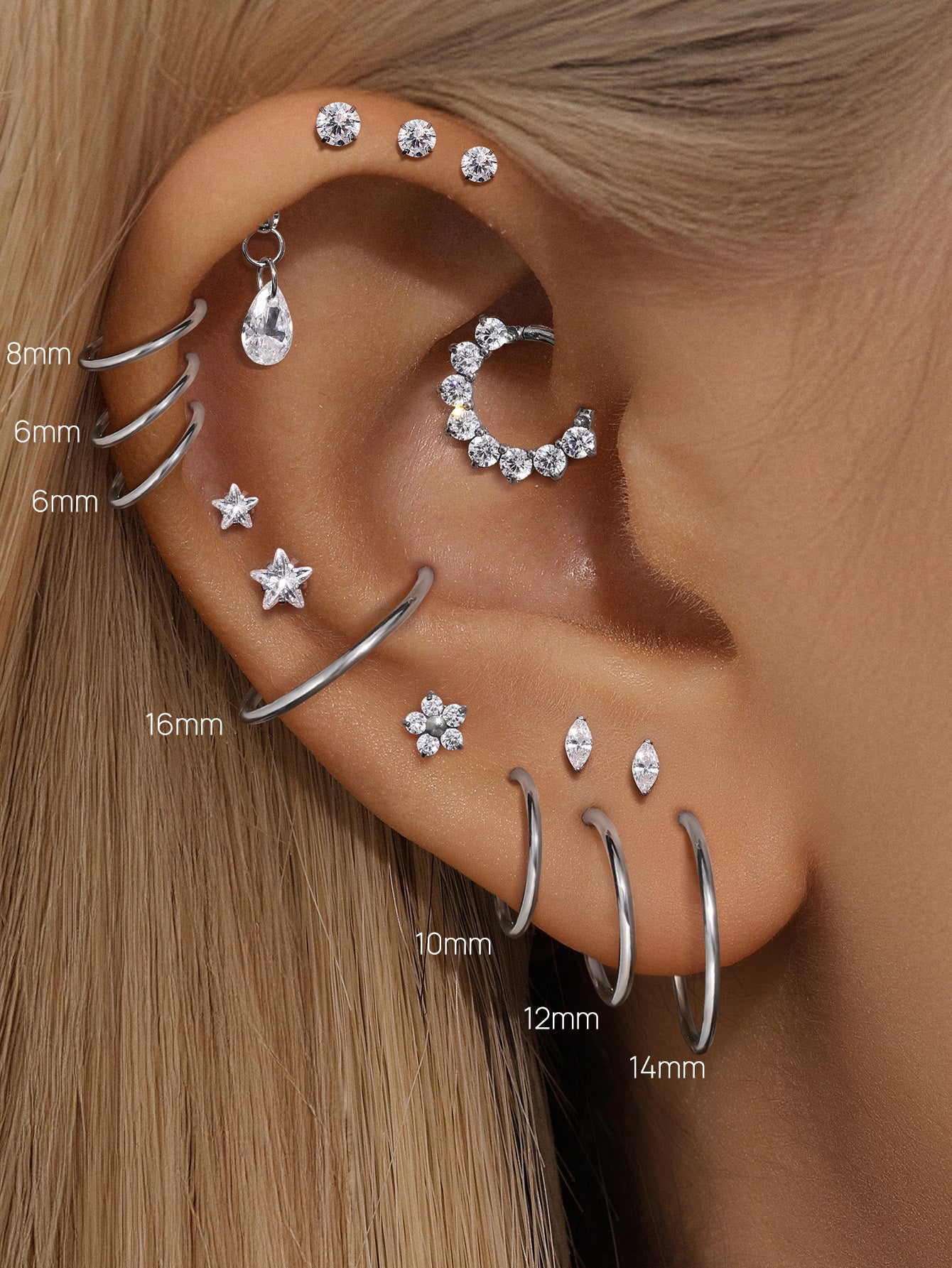 Titanium Classic All-Match Hoop Earrings