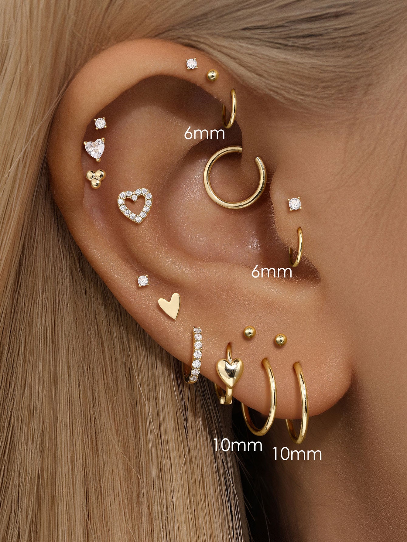 14K Solid Gold Classic Simplicity Hoop Earrings - Kosinerjewelry-2