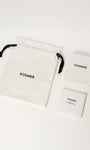 KOSINER jewelry gift packaging set, white drawstring pouch, gift box and polishing cloth for gold piercing earrings