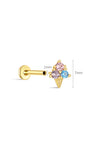 KOSINER Ice cream flatback stud size guide, 7mm height, 1mm post thickness