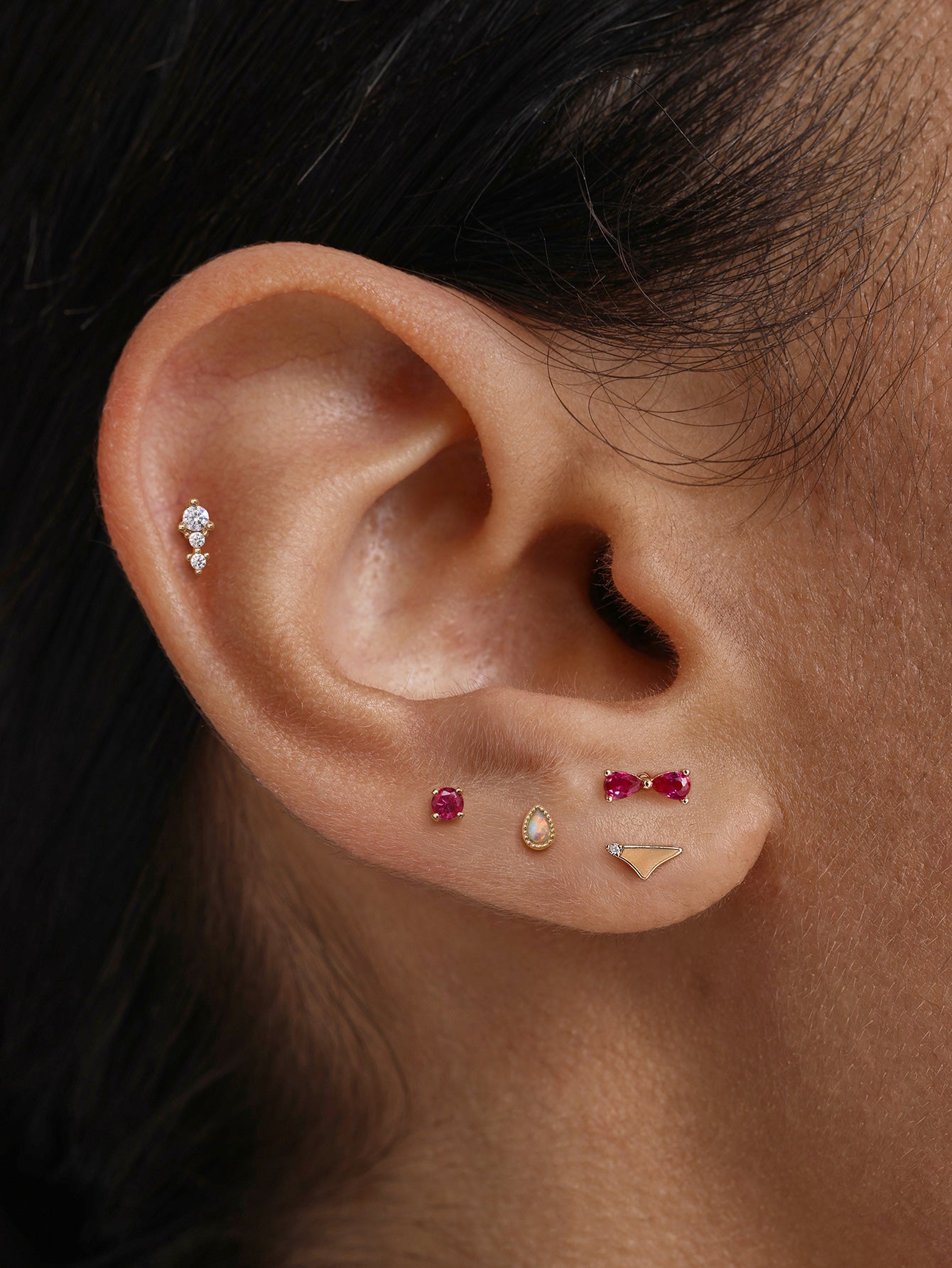 Bikini z płaskim tyłem z 14-karatowego złota Seaspritz CZ