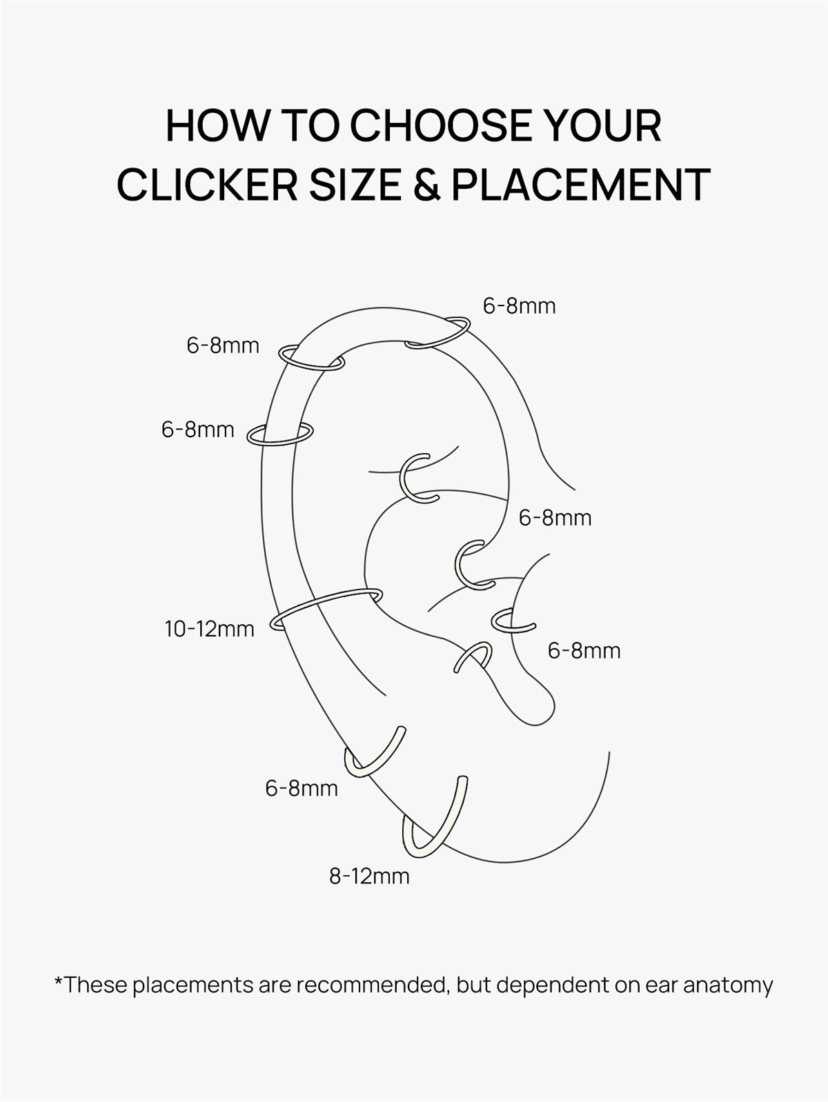 KOSINER dainty paved clicker hoop, ideal for curated ear stacking and layering