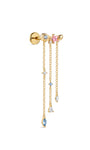 Kosinerjewelry KOSINER 925 Sterling Silver Oceanic Starfish Tassel Flat Back Stud