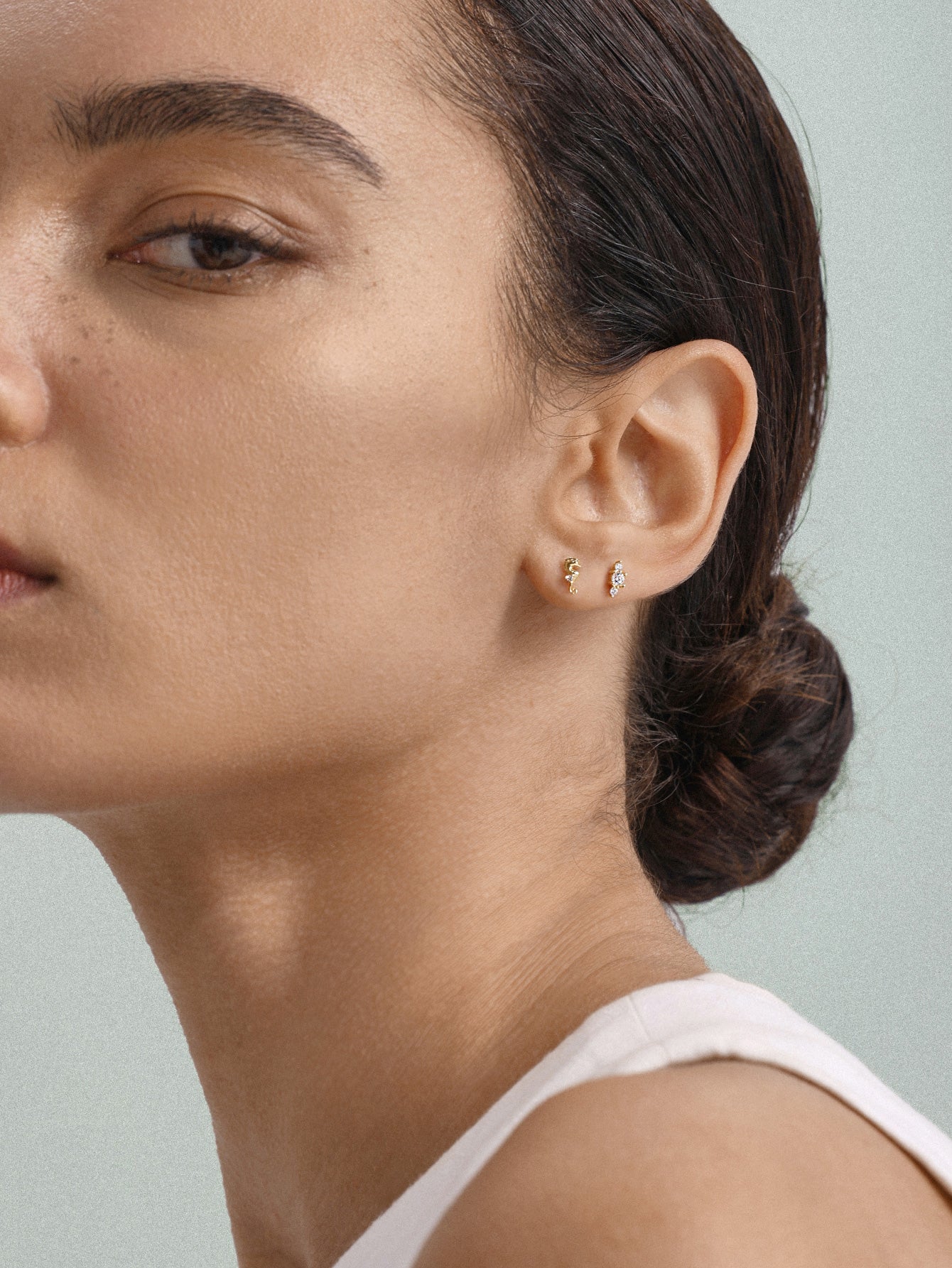 Konik morski z 14-karatowego złota Seaspritz CZ