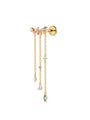 Kosinerjewelry KOSINER 925 Sterling Silver Oceanic Starfish Tassel Flat Back Stud
