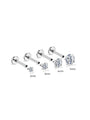 KOSINER classic round cz flat back earring, 2/3/4/5mm sizes, hypoallergenic and nickel-free