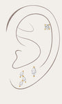 14K Solid Gold Flatback Marquise Set - Kosinerjewelry-Earrings
