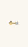 KOSINER 14K Solid Gold Minimalist Flat Back Stud, Hypoallergenic for Sensitive Ears