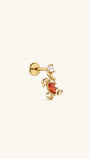 Kosinerjewelry KOSINER 925 Sterling Silver Oceanic Crab Drop Pearl Flat Back Stud