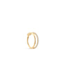 kosiner jewelry 14K Solid Gold Double - layer Single Row Pave Hoop Earring