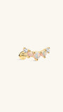 KOSINER 14K Solid Gold Elegant Opal Cluster Flat Back Stud