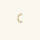 KOSINER 14K Solid Gold Minimalist Curved Barbell