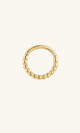 KOSINER 14K Solid Gold Classic Smooth Ball Beaded Clicker Hoop, Nickel-Free Waterproof Minimal Daith Helix Tragus Piercing Jewelry for Women