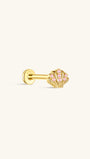 KOSINER Seaspritz 925 Sterling Silver Seashell Flat Back Stud