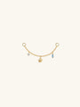 Kosinerjewelry KOSINER 925 Sterling Silver Oceanic Shell Tassel Chain Hoop Charm