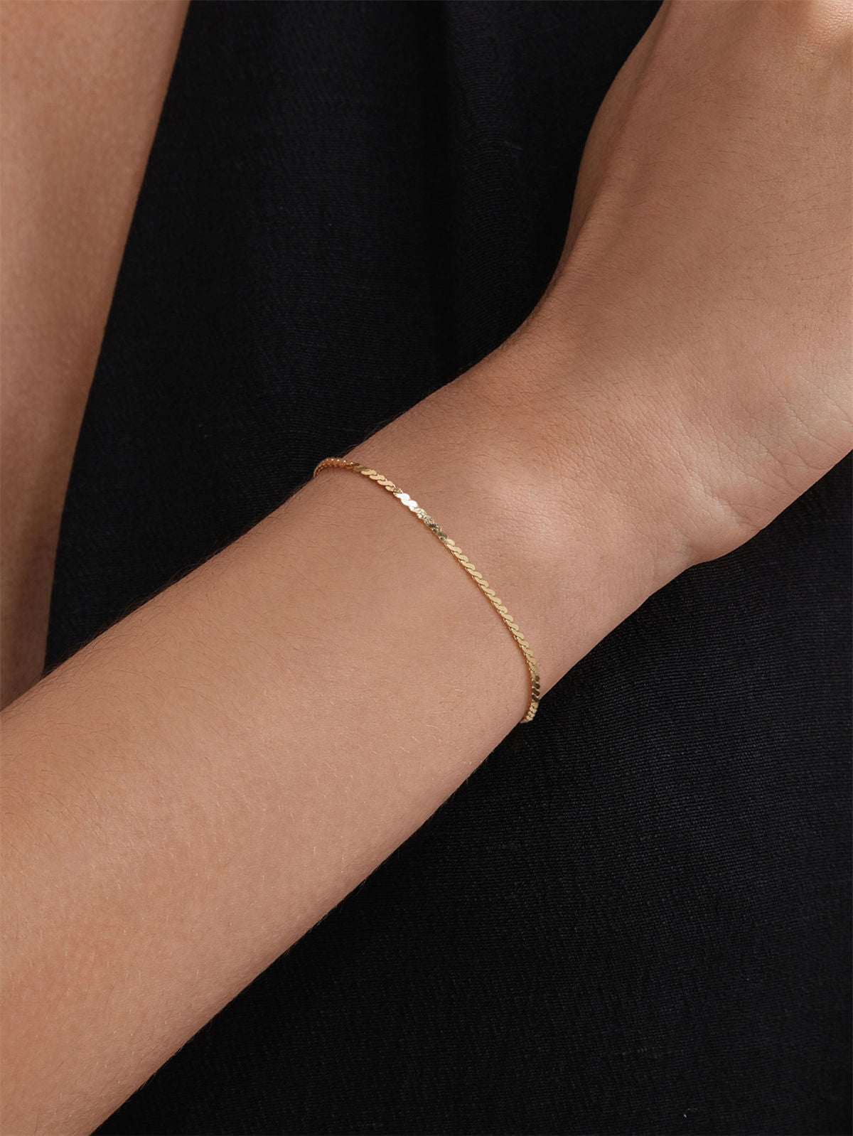 Kosiner Jewelry KOSINER 18K Gold Vermeil Serpentine Chain Bracelet