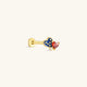 KOSINER 925 Sterling Silver Independence Day Patriotic Heart Flat Back Stud