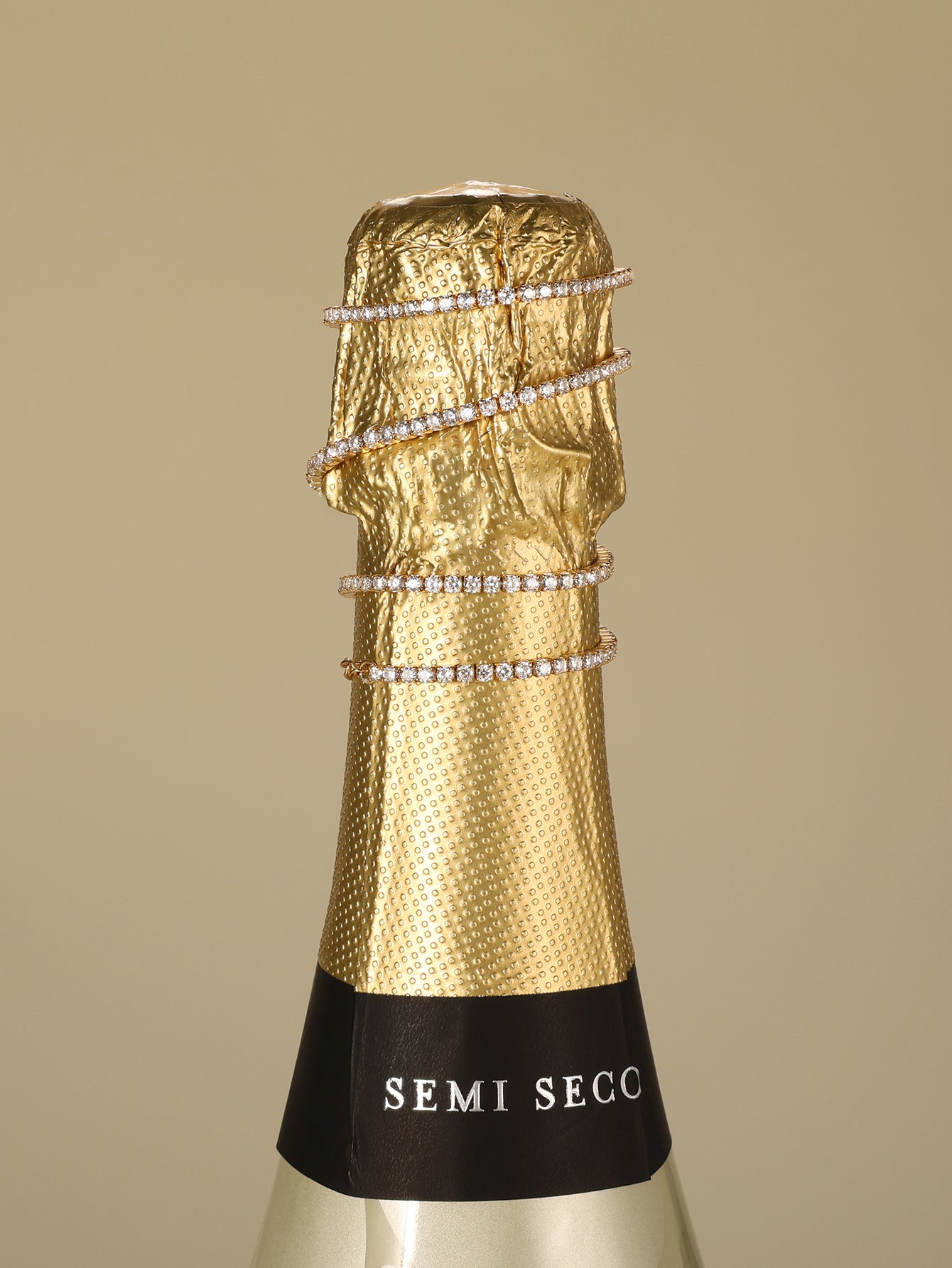 Bransoletka tenisowa Vermeil z 18-karatowego złota