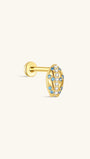 KOSINER Seaspritz 925 sterling silver surfboard flat back stud