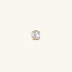 KOSINER 14K Solid Gold Bezel-Set Oval Lab-Grown Diamond Flat Back Stud