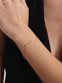 kosiner jewelry 18k Gold Vermeil Box Chain Bracelet