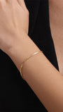 kosiner jewelry 18k Gold Vermeil Box Chain Bracelet