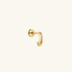 KOSINER 14K Solid Gold Minimalist C-Shape Flat Back Stud