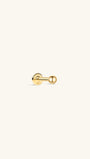 Kosiner Jewelry KOSINER 14K Solid Gold Classic Bead Flat Back Stud