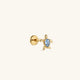 KOSINER 925 Sterling Silver Oceanic Blue Turtle Flat Back Stud