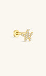 KOSINER Seaspritz 925 Sterling Silver Cute Seastar Flat Back Stud