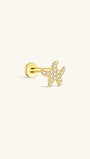 KOSINER Seaspritz 925 Sterling Silver Cute Seastar Flat Back Stud