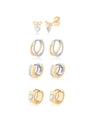 kosiner jewelry Two Tone Chunky Hoop Earrings