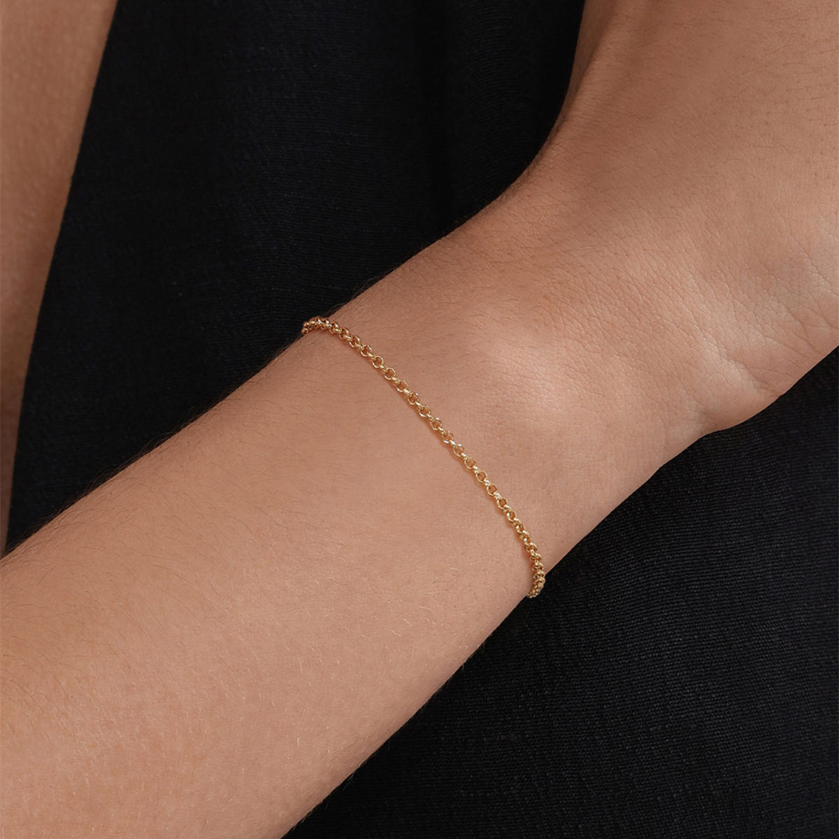 Kosiner Jewelry KOSINER 18K Gold Vermeil Cable Chain Bracelet