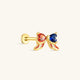 925 Sterling zilveren patriottische strik Drip Glaze Flatback Stud