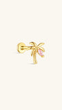 KOSINER Seaspritz 925 sterling silver coconut tree flat back stud