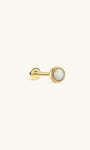 KOSINER 14K Solid Gold Elegant Opal Flat Back Stud