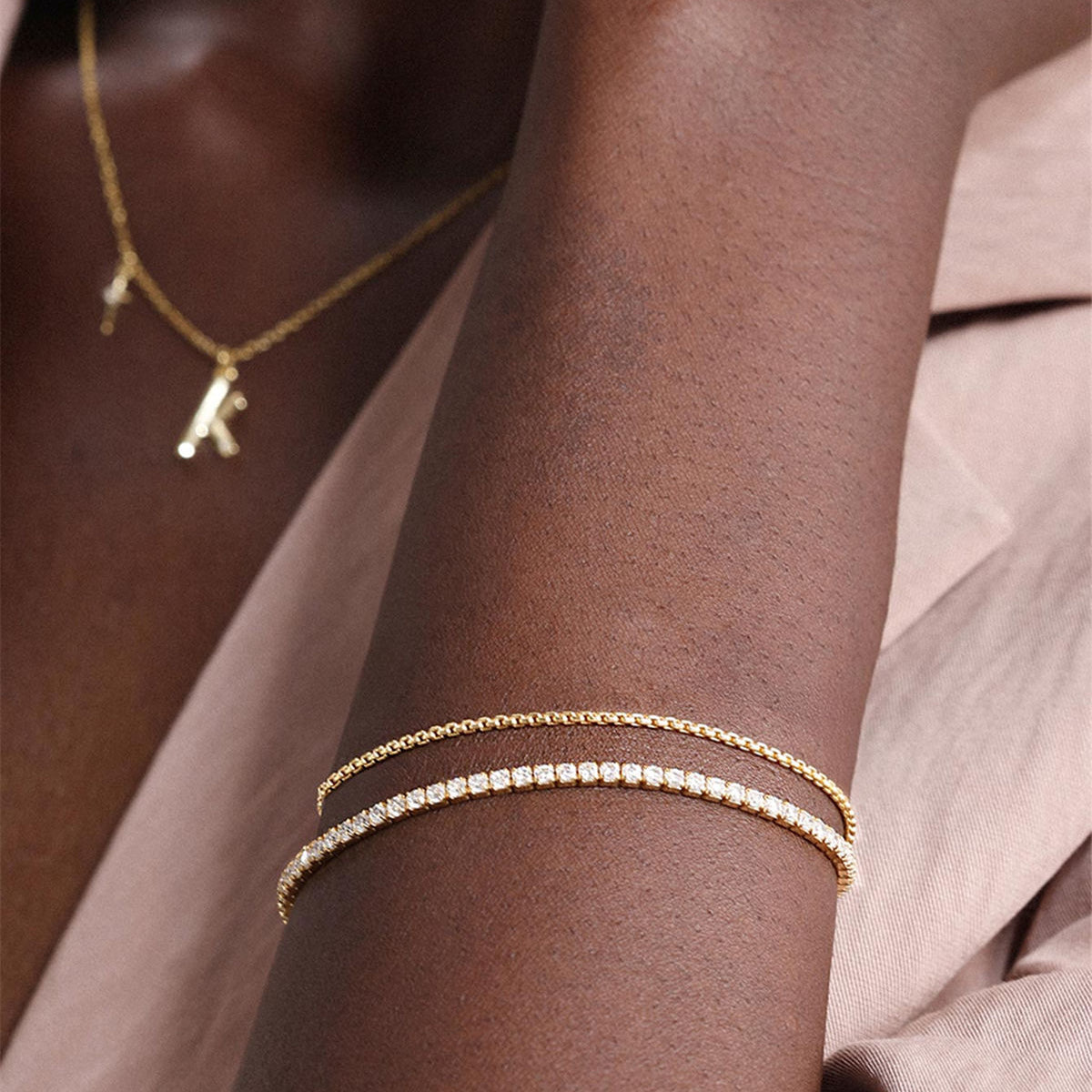 Kosiner Jewelry KOSINER 18K Gold Vermeil Cable Chain Bracelet