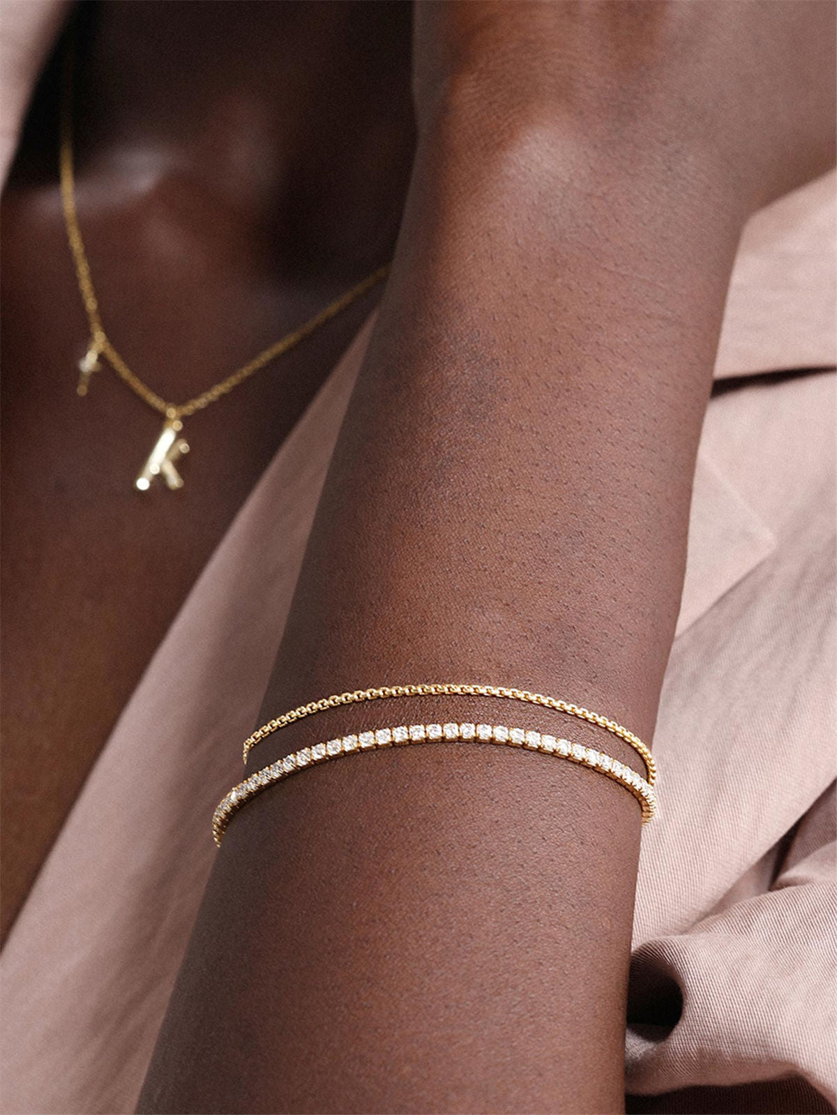 Kosiner Jewelry KOSINER 18K Gold Vermeil Cable Chain Bracelet