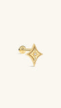 Étoile Flatback Stud em ouro maciço 14k