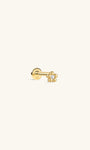 KOSINER Little Wonder 14K Solid Gold Flower Flat Back Stud