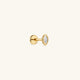 KOSINER 14K Solid Gold Bezel-Set Marquise Lab-Grown Diamond Flat Back Stud