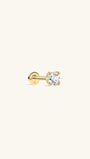 KOSINER 14K Solid Gold Minimalist Flat Back Stud,hypoallergenic nickel-free, safe for sensitive ears