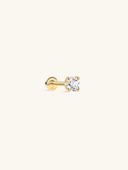 KOSINER 14K Solid Gold Minimalist Flat Back Stud,hypoallergenic nickel-free, safe for sensitive ears