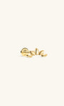 KOSINER 14K Solid Gold Glossy Petal Arc Flat Back Stud
