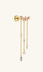 Kosinerjewelry KOSINER 925 Sterling Silver Oceanic Starfish Tassel Flat Back Stud