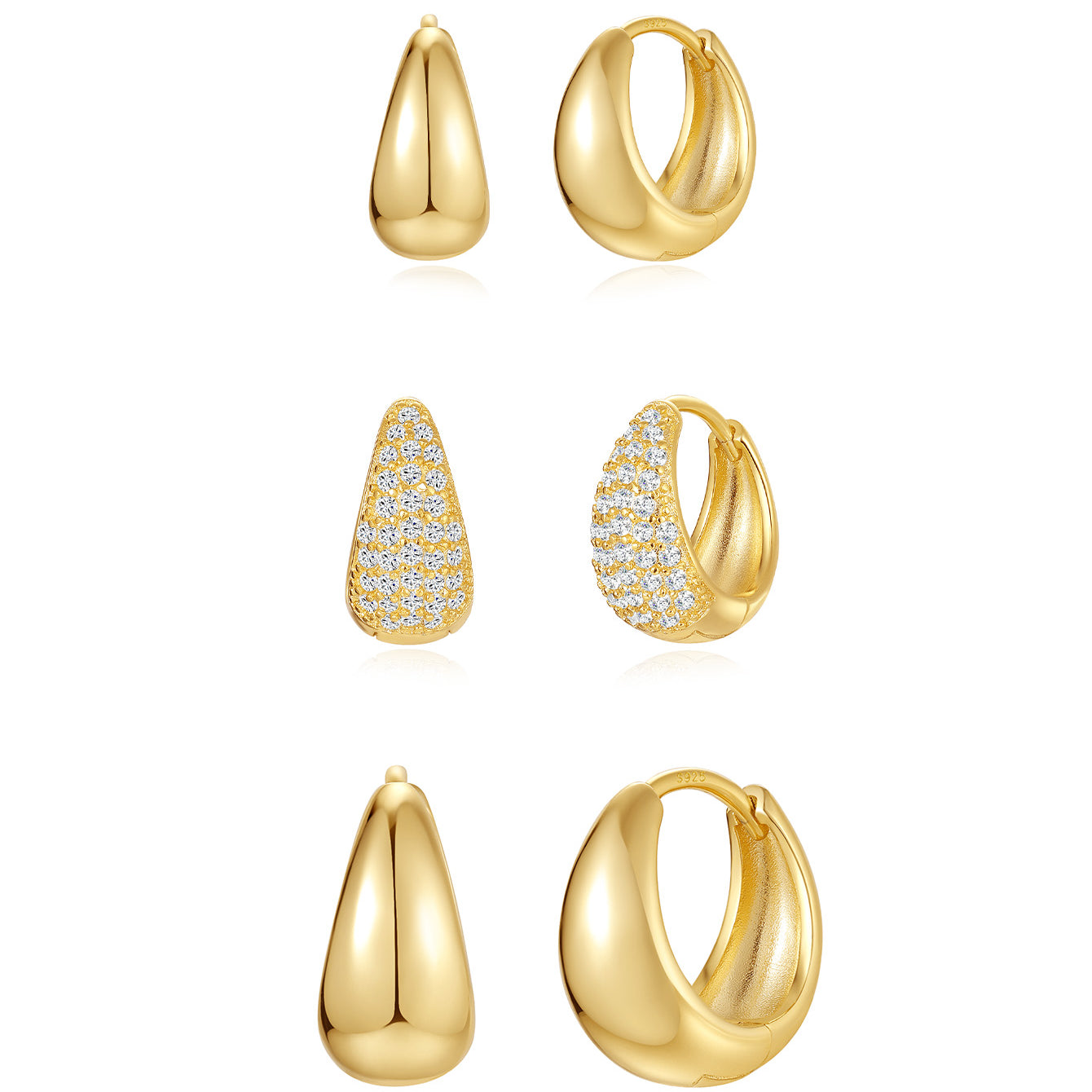 kosiner jewelry Classic Glossy Drop Earrings